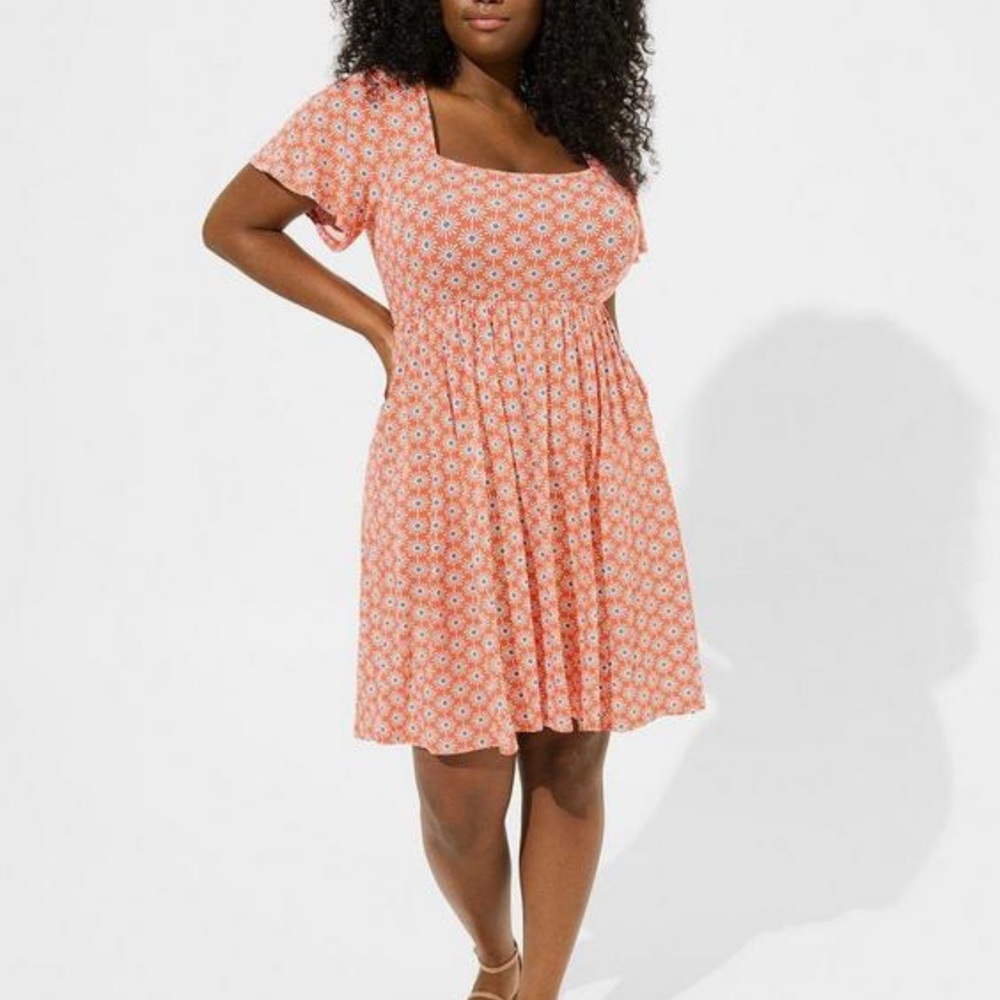 Torrid women’s super soft knit mini flutter sleeve skater dress size 3X